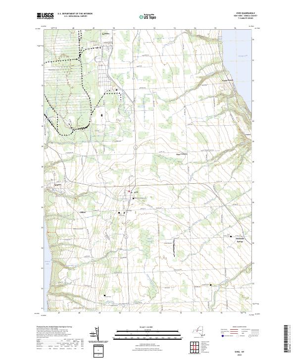 US Topo 7.5-minute map for Ovid NY