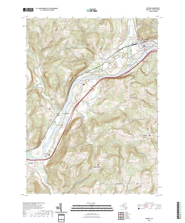 US Topo 7.5-minute map for Owego NY