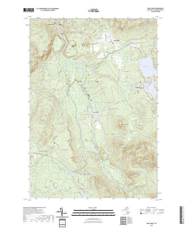 US Topo 7.5-minute map for Owls Head NY