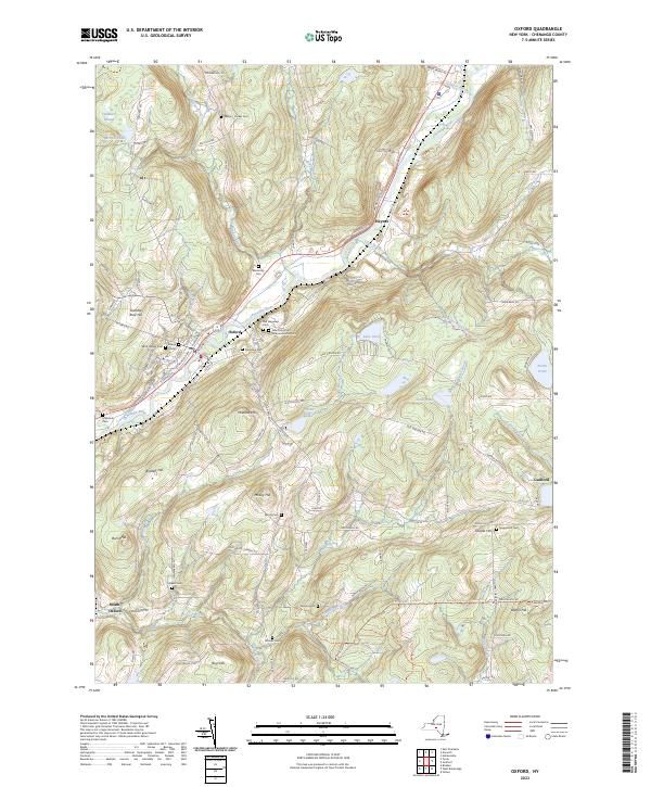 US Topo 7.5-minute map for Oxford NY