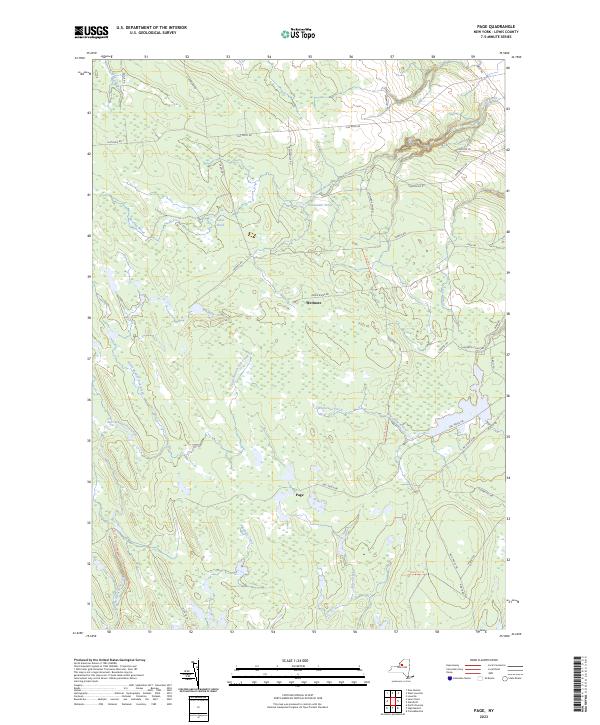 US Topo 7.5-minute map for Page NY