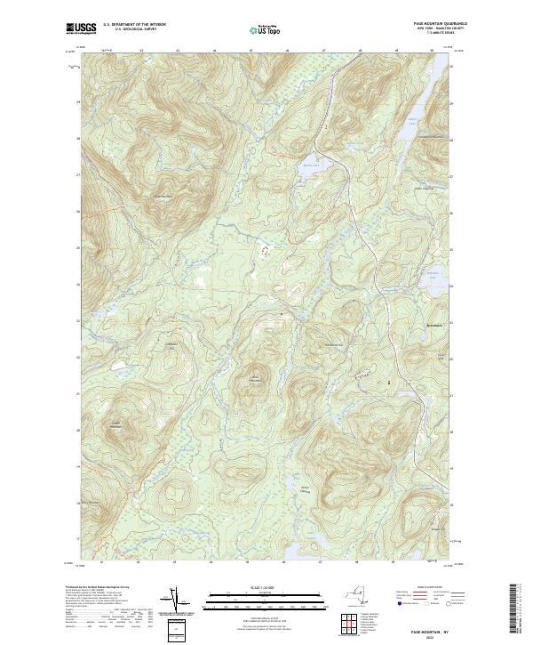 US Topo 7.5-minute map for Page Mountain NY