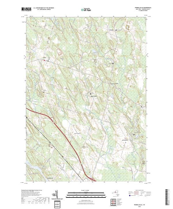 US Topo 7.5-minute map for Pennellville NY