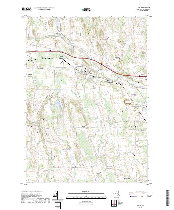 US Topo 7.5-minute map for Phelps NY