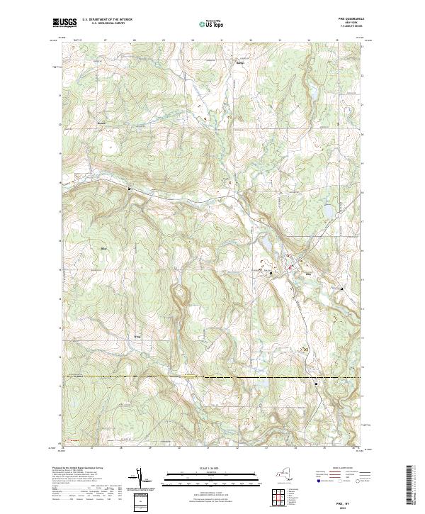 US Topo 7.5-minute map for Pike NY