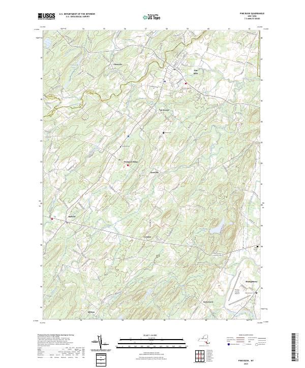 US Topo 7.5-minute map for Pine Bush NY