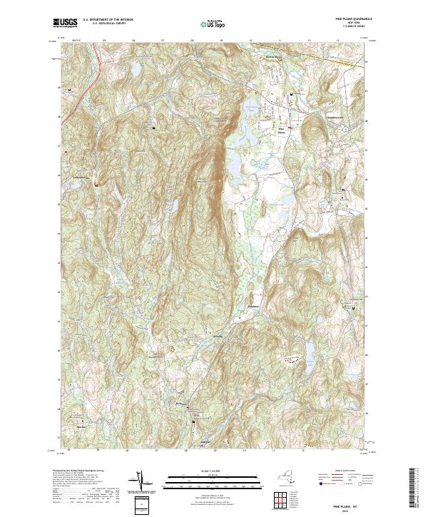 US Topo 7.5-minute map for Pine Plains NY