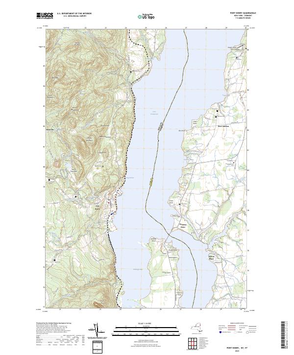 US Topo 7.5-minute map for Port Henry NYVT