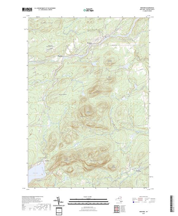 US Topo 7.5-minute map for Redford NY