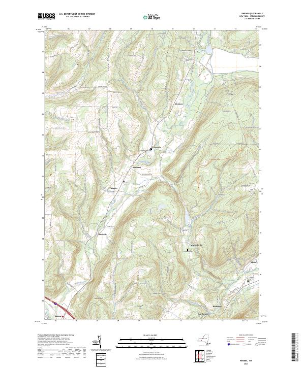 US Topo 7.5-minute map for Rheims NY