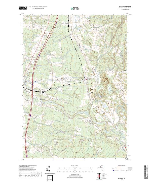 US Topo 7.5-minute map for Richland NY