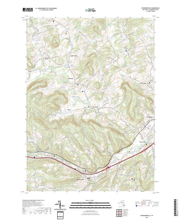 US Topo 7.5-minute map for Richmondville NY