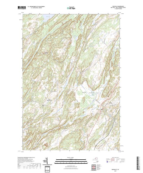 US Topo 7.5-minute map for Richville NY