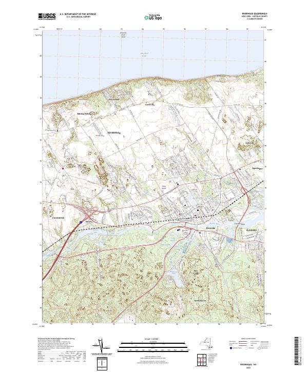 US Topo 7.5-minute map for Riverhead NY