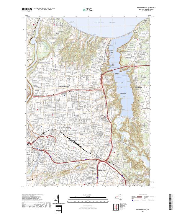 US Topo 7.5-minute map for Rochester East NY