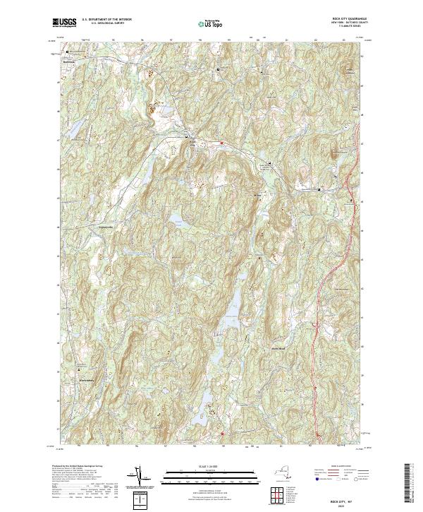 US Topo 7.5-minute map for Rock City NY