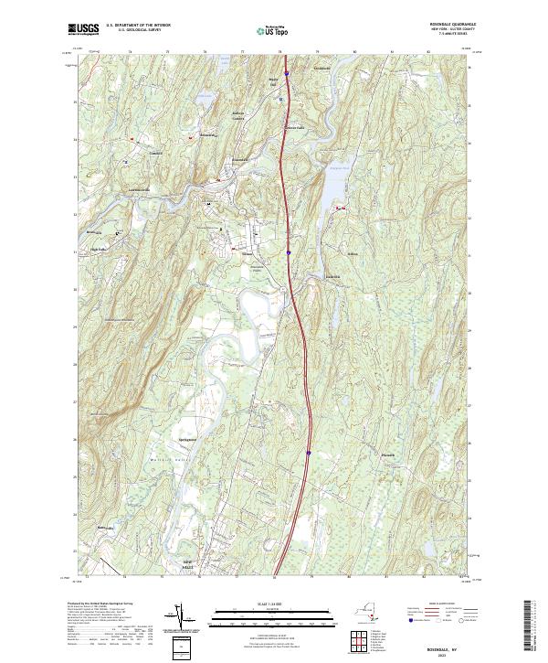 US Topo 7.5-minute map for Rosendale NY