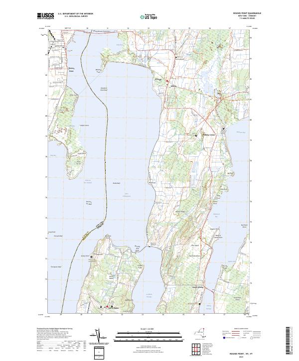 US Topo 7.5-minute map for Rouses Point NYVT