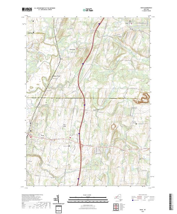 US Topo 7.5-minute map for Rush NY