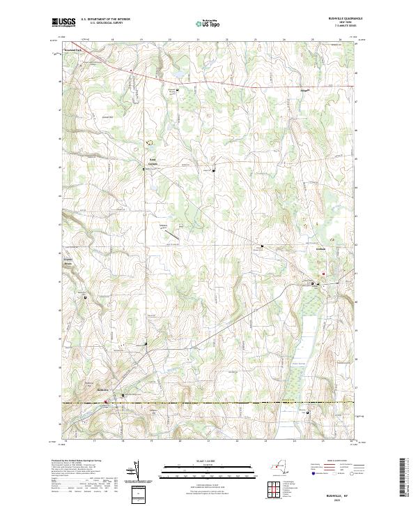 US Topo 7.5-minute map for Rushville NY