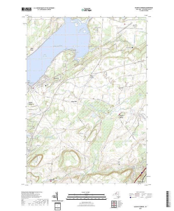 US Topo 7.5-minute map for Sackets Harbor NY