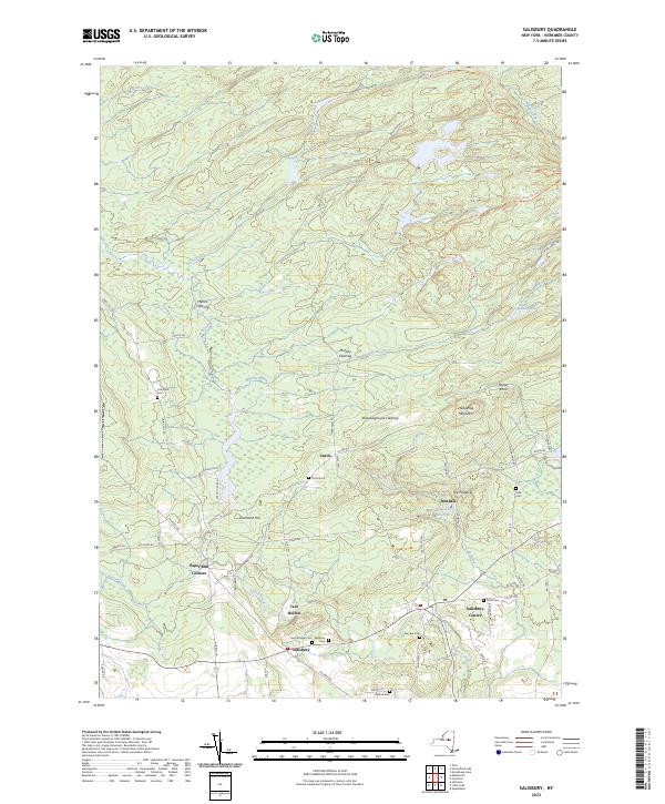 US Topo 7.5-minute map for Salisbury NY