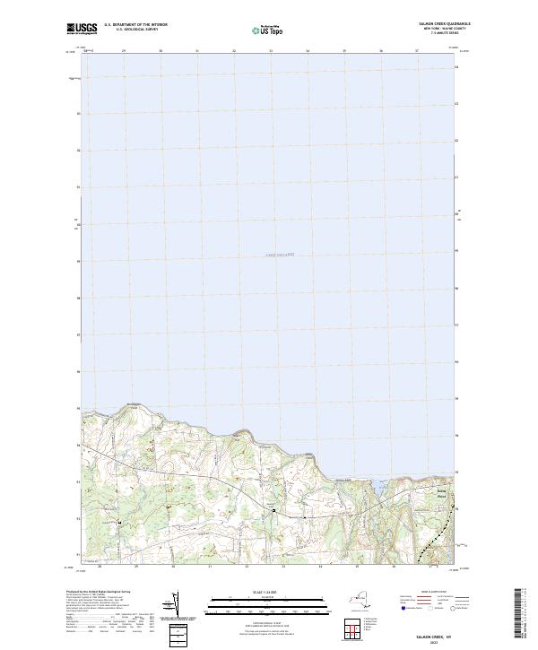 US Topo 7.5-minute map for Salmon Creek NY