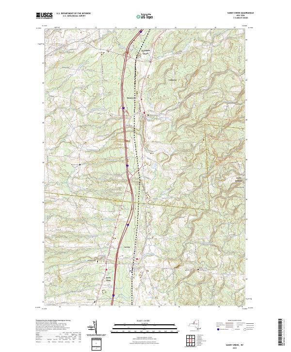 US Topo 7.5-minute map for Sandy Creek NY