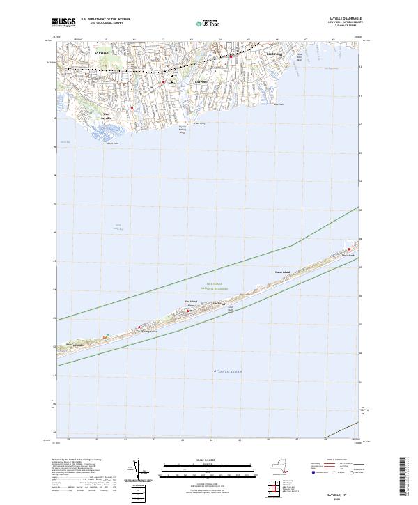 US Topo 7.5-minute map for Sayville NY