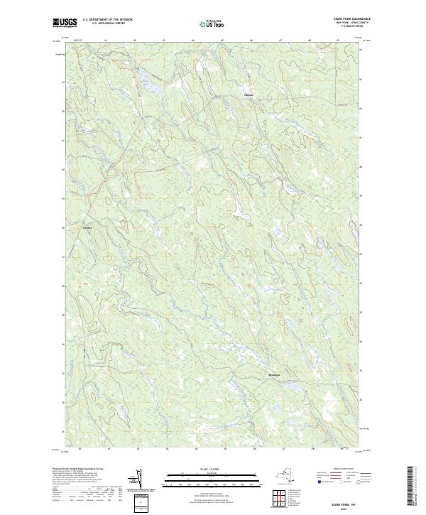 US Topo 7.5-minute map for Sears Pond NY