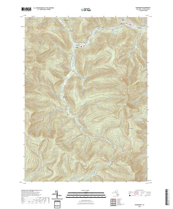 US Topo 7.5-minute map for Shandaken NY