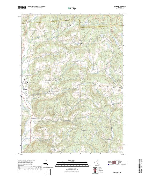 US Topo 7.5-minute map for Sherburne NY