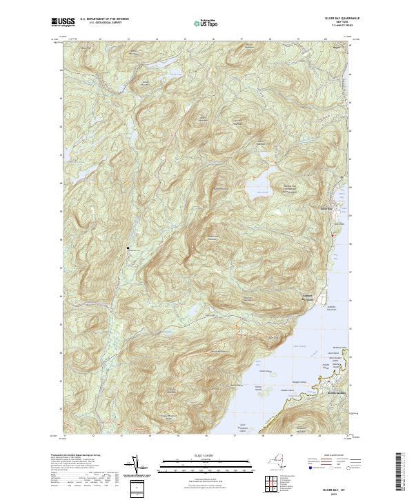 US Topo 7.5-minute map for Silver Bay NY