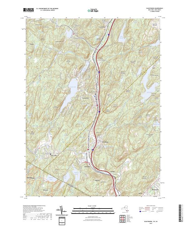 US Topo 7.5-minute map for Sloatsburg NYNJ