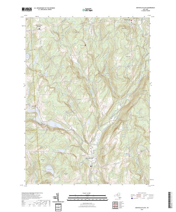 US Topo 7.5-minute map for Smithville Flats NY