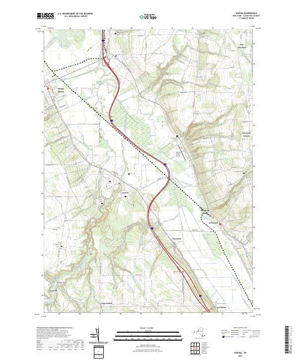 US Topo 7.5-minute map for Sonyea NY