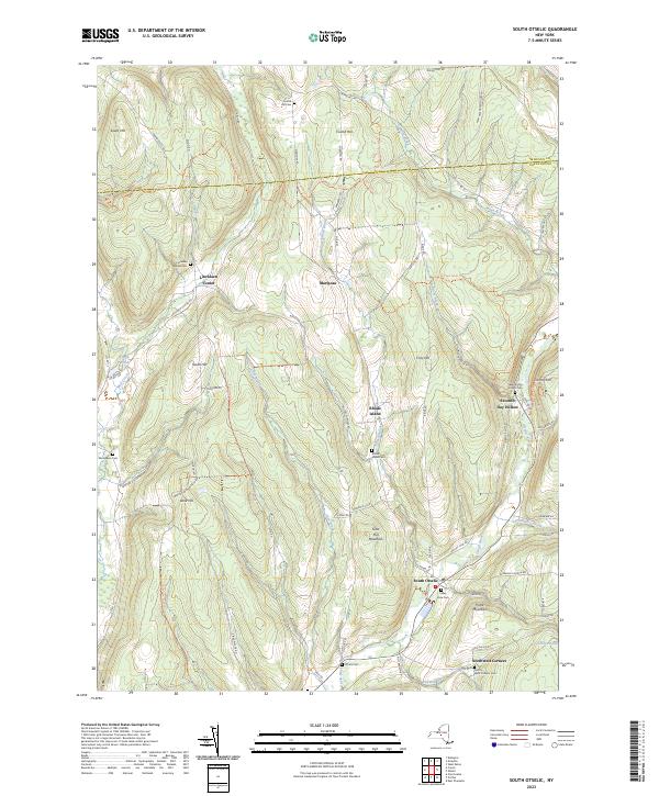 US Topo 7.5-minute map for South Otselic NY