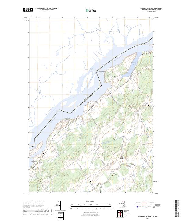 US Topo 7.5-minute map for Sparrowhawk Point NYON