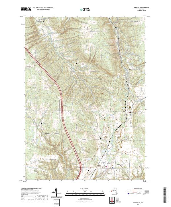 US Topo 7.5-minute map for Springville NY