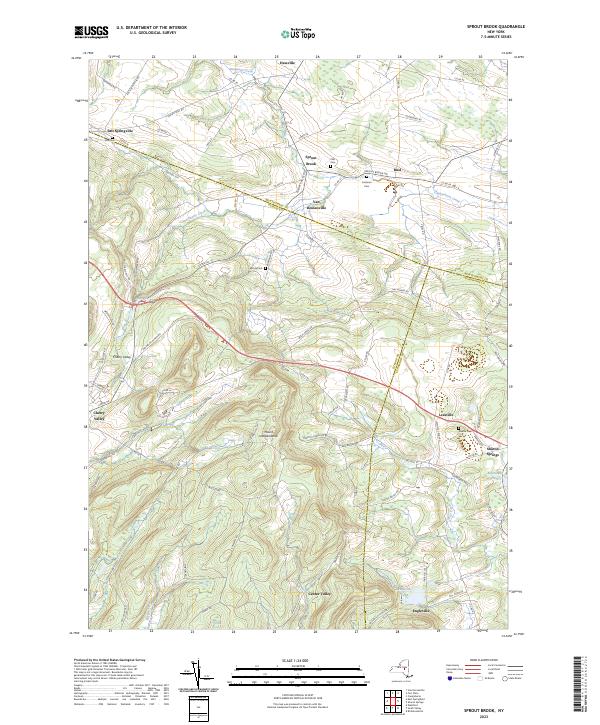 US Topo 7.5-minute map for Sprout Brook NY