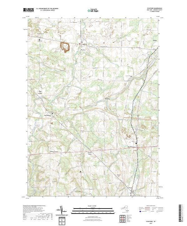 US Topo 7.5-minute map for Stafford NY