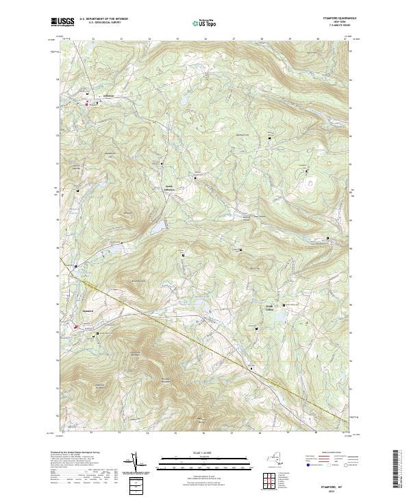 US Topo 7.5-minute map for Stamford NY