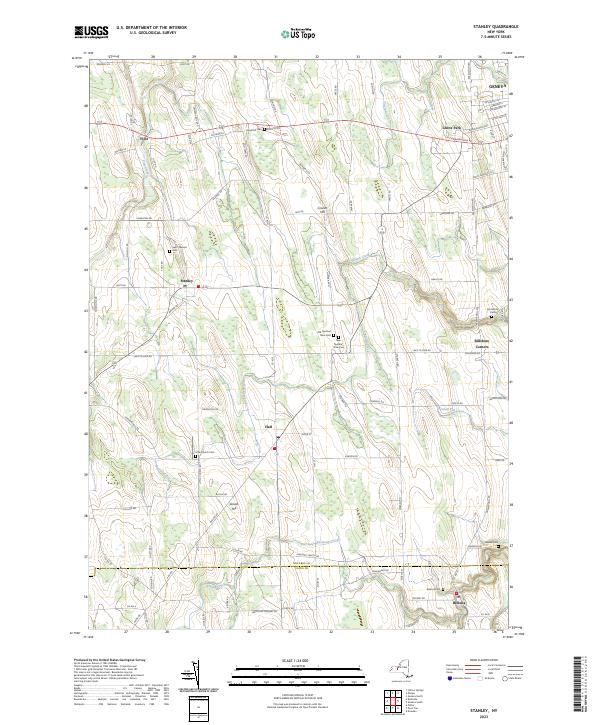 US Topo 7.5-minute map for Stanley NY