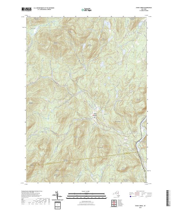 US Topo 7.5-minute map for Stony Creek NY