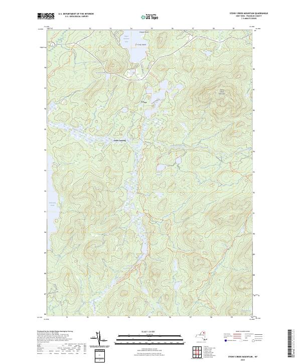 US Topo 7.5-minute map for Stony Creek Mountain NY