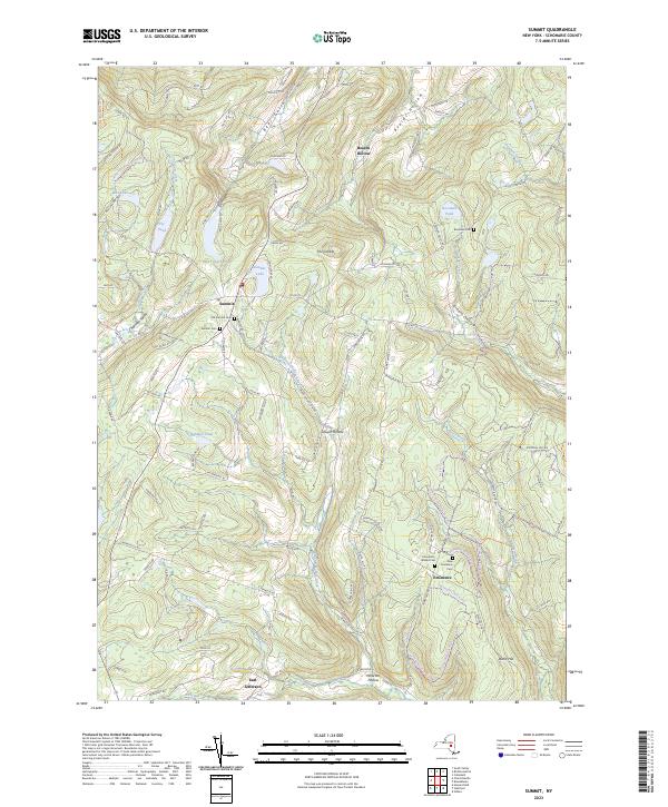 US Topo 7.5-minute map for Summit NY