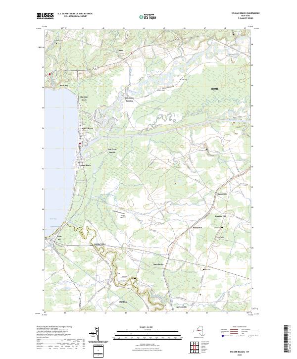 US Topo 7.5-minute map for Sylvan Beach NY