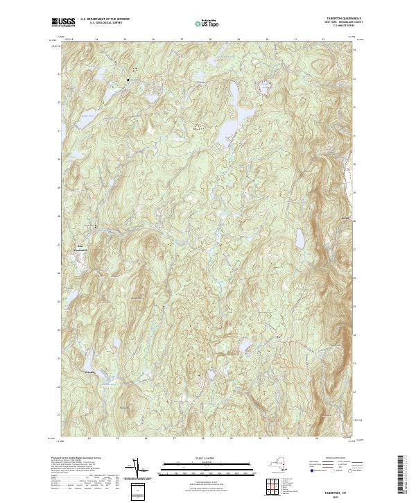 US Topo 7.5-minute map for Taborton NY