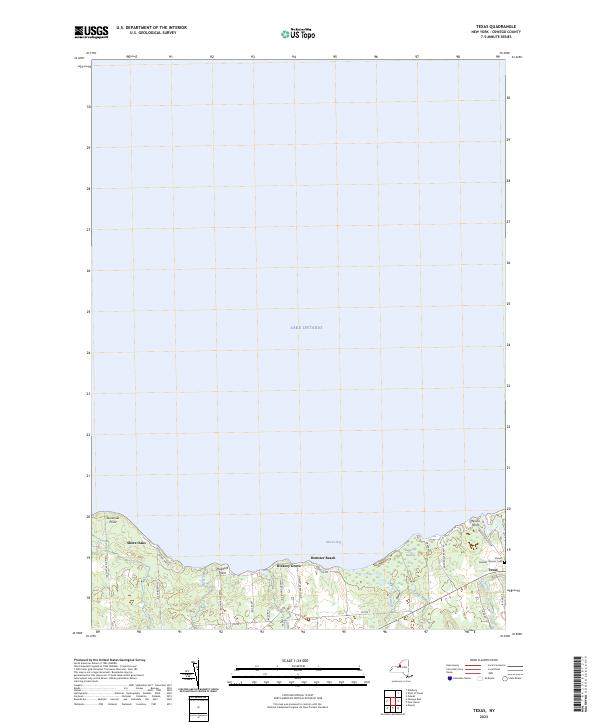 US Topo 7.5-minute map for Texas NY