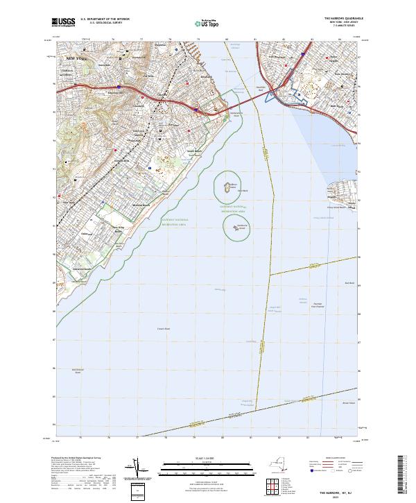 US Topo 7.5-minute map for The Narrows NYNJ